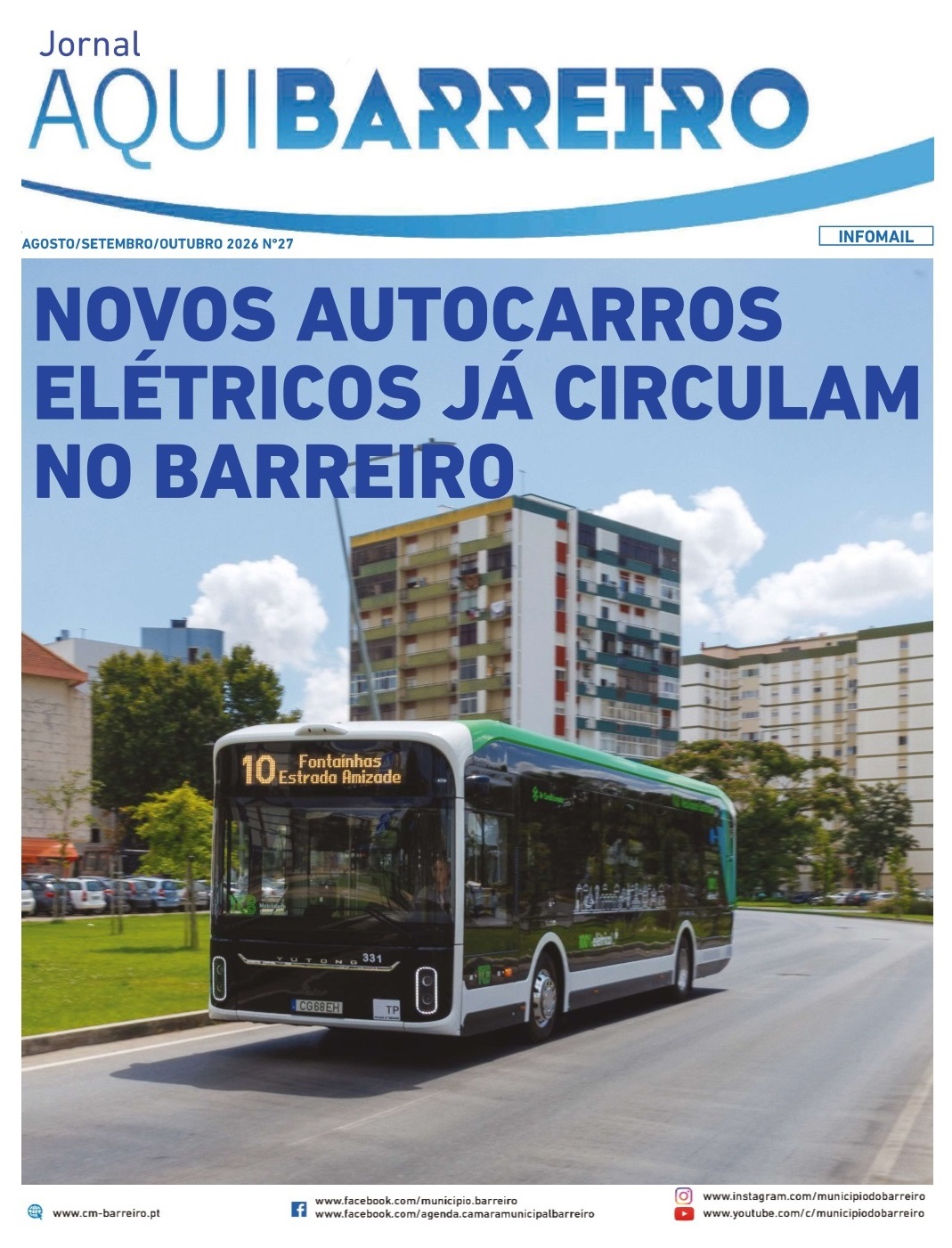 Capa do Jornal Municipal Aqui Barreiro edição agosto/setembro/outubro 2026