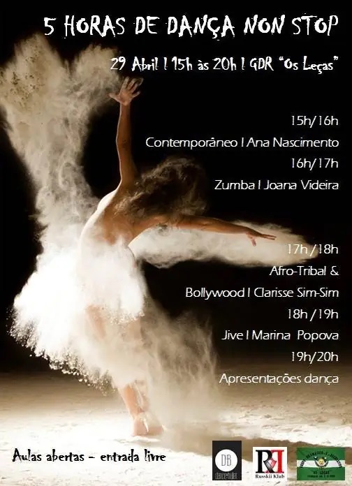 Imagem das 5 Horas de Dança Non Stop no âmbito do Mês da Dança 2017