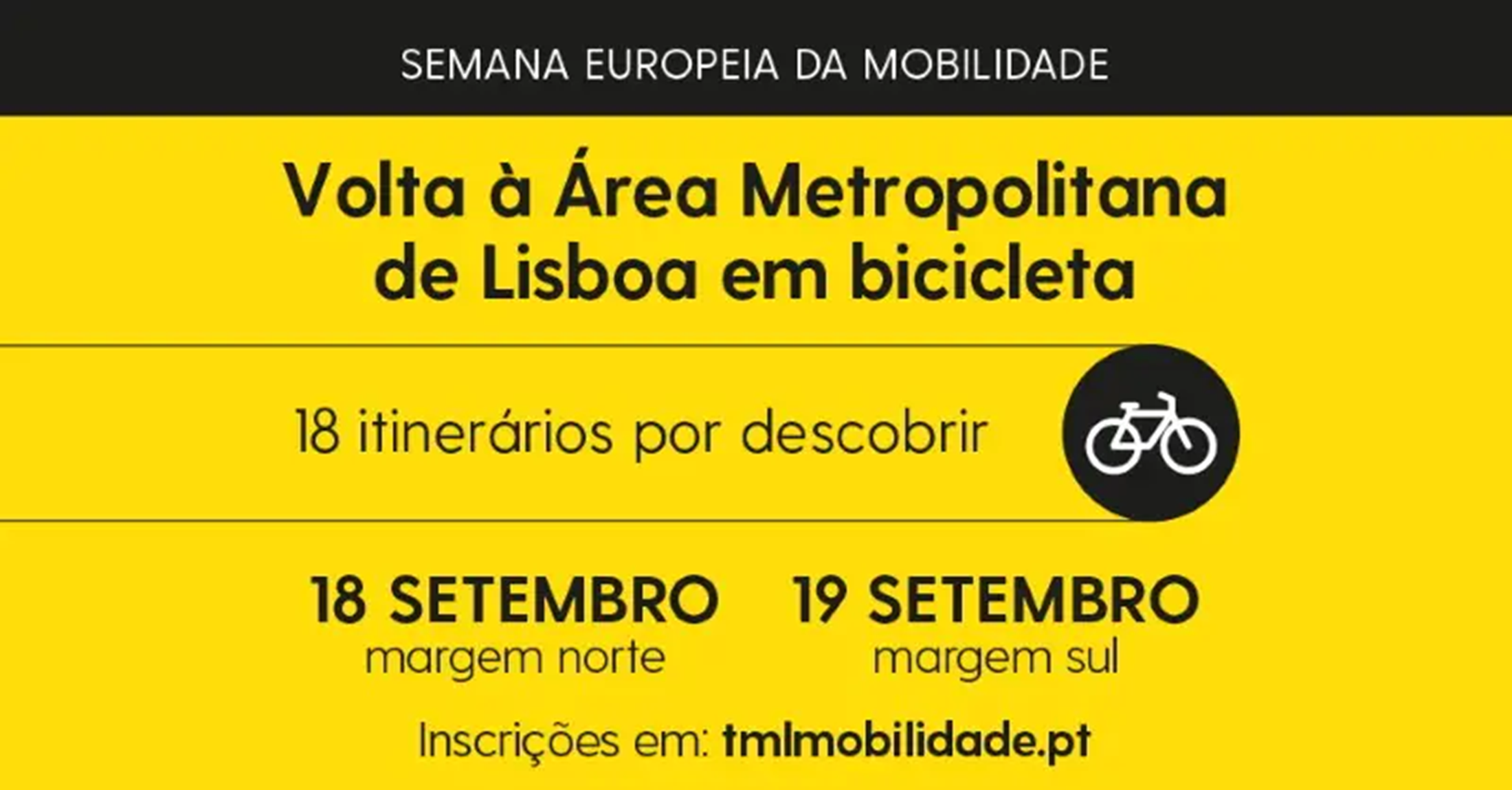 Imagem da Volta à AML em bicicleta na Semana Europeia da Mobilidade 2021