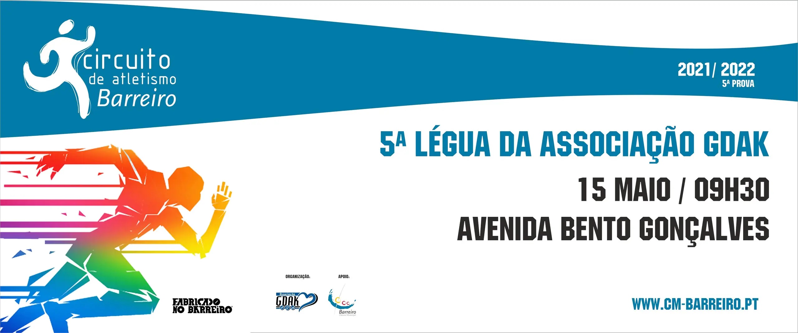 Imagem da Légua da Associação GDAK, prova do Circuito de Atletismo do Barreiro 2021/2022