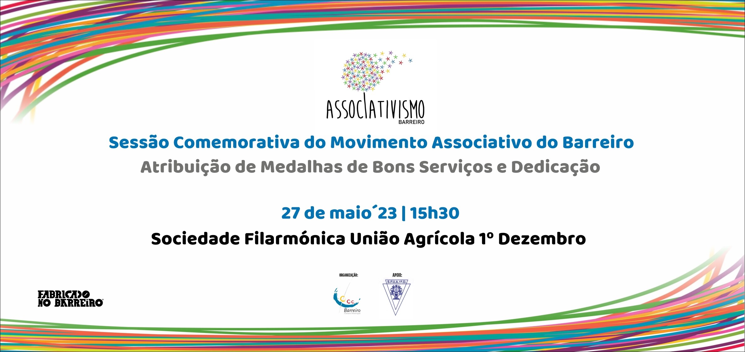 ALTERAÇÃO de HORÁRIO | Sessão Comemorativa do Movimento Associativo do Barreiro 2023