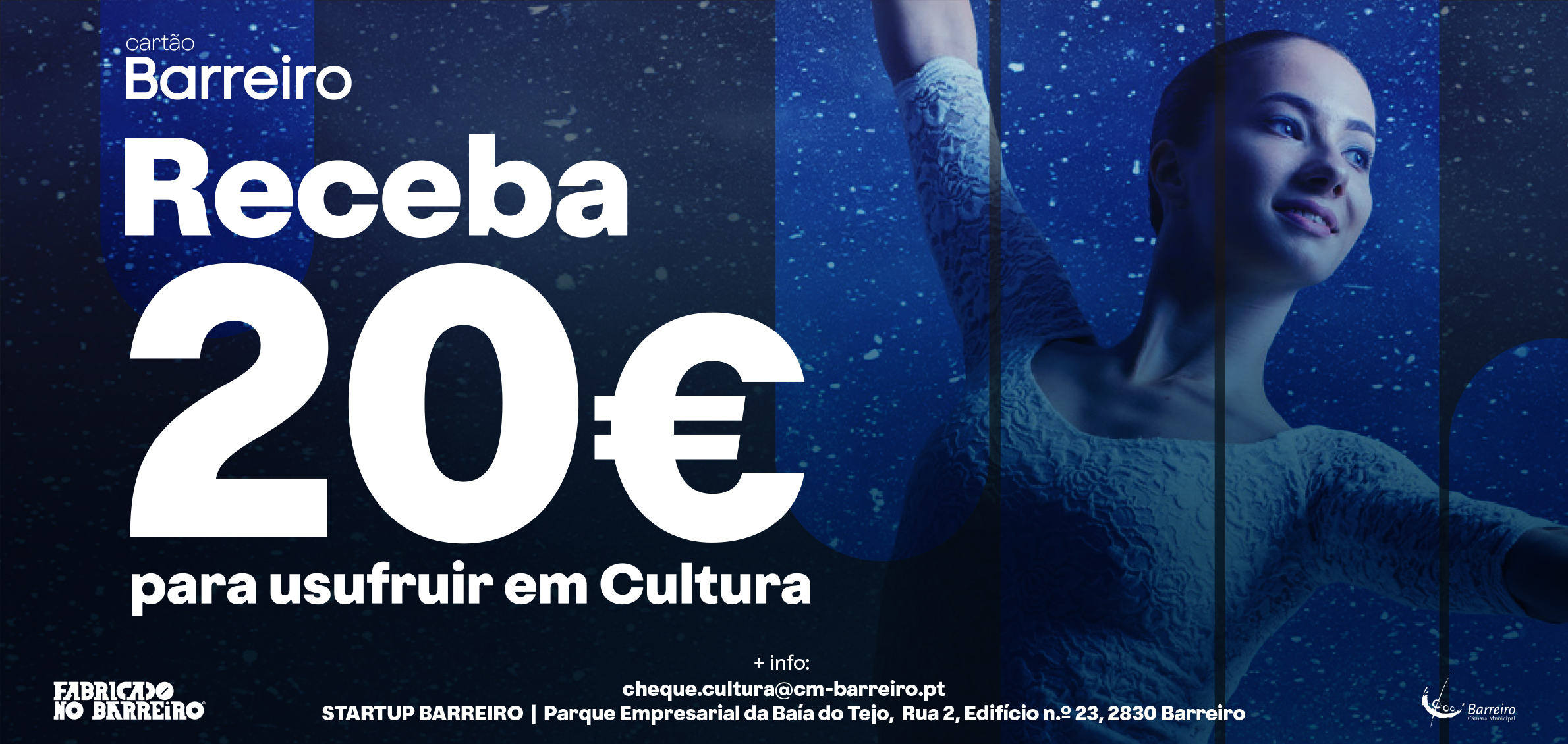 Receba 20€ para usufruir em cultura graças ao Cartão Barreiro