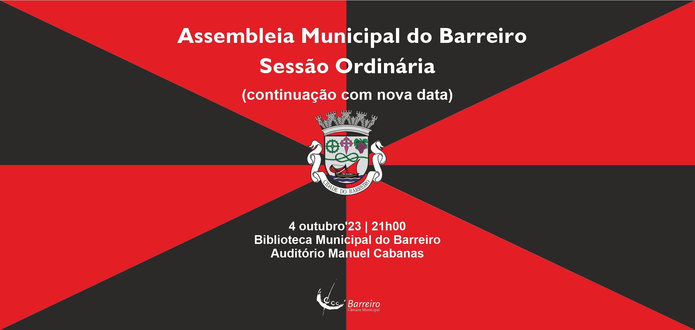 Assembleia Municipal do Barreiro | Sessão Ordinária a 4 de outubro (nova data)