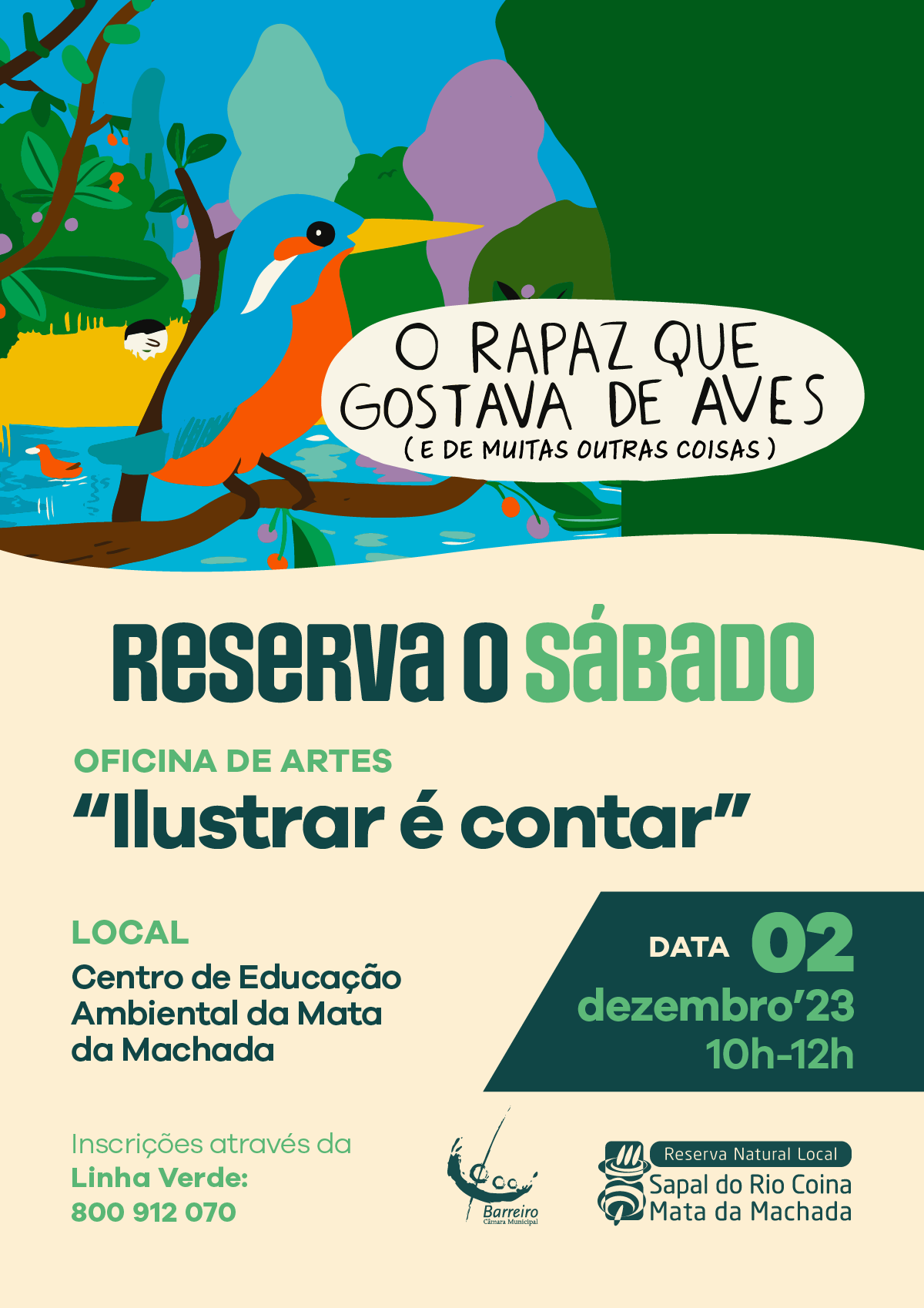 “Reserva o Sábado” – “Oficina de Artes – Ilustrar é Contar”