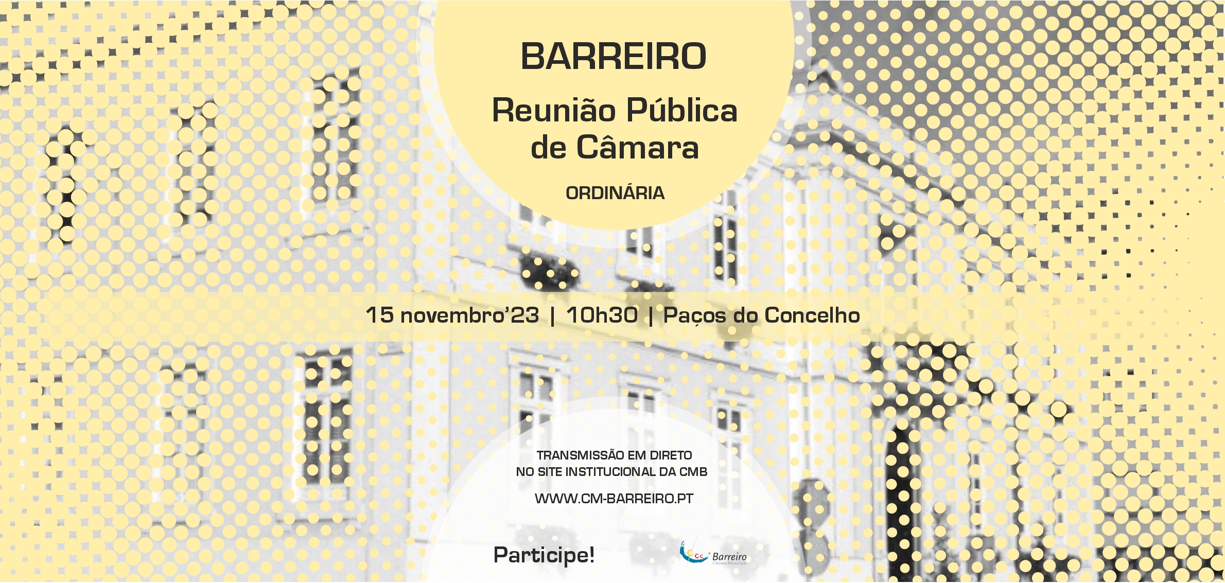 Reunião Ordinária Pública a 15 de novembro