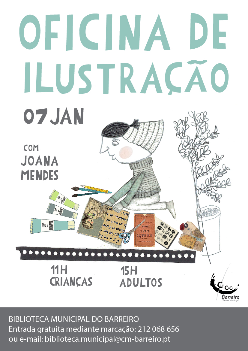 Oficina de Ilustração para famílias, com Joana Mendes, dia 7 de janeiro de 2024