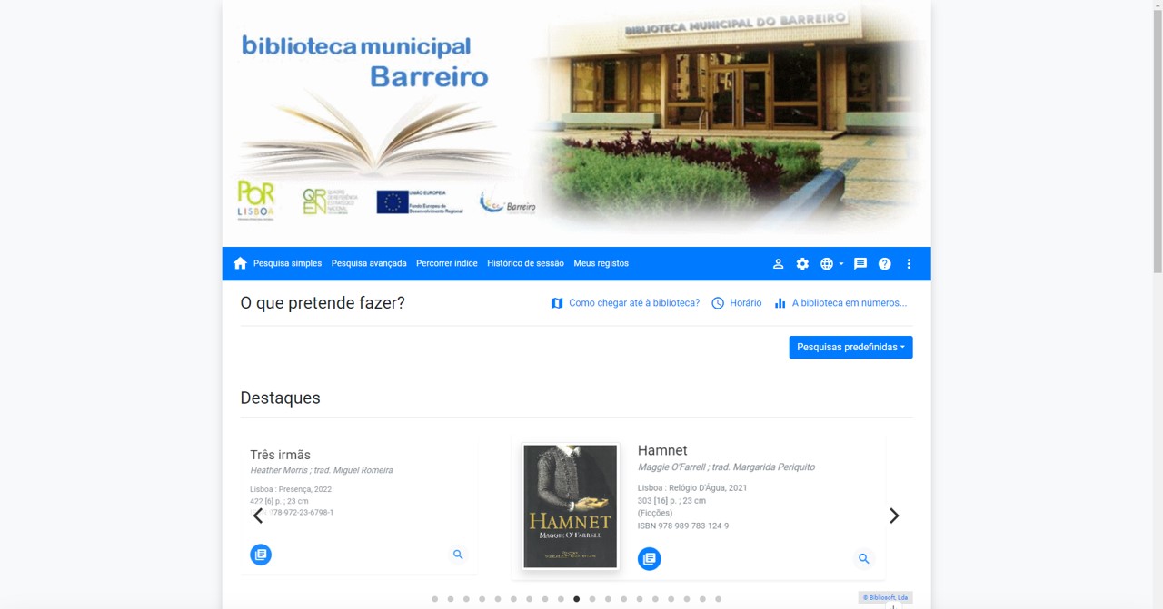 Biblioteca Municipal do Barreiro | Catálogo online