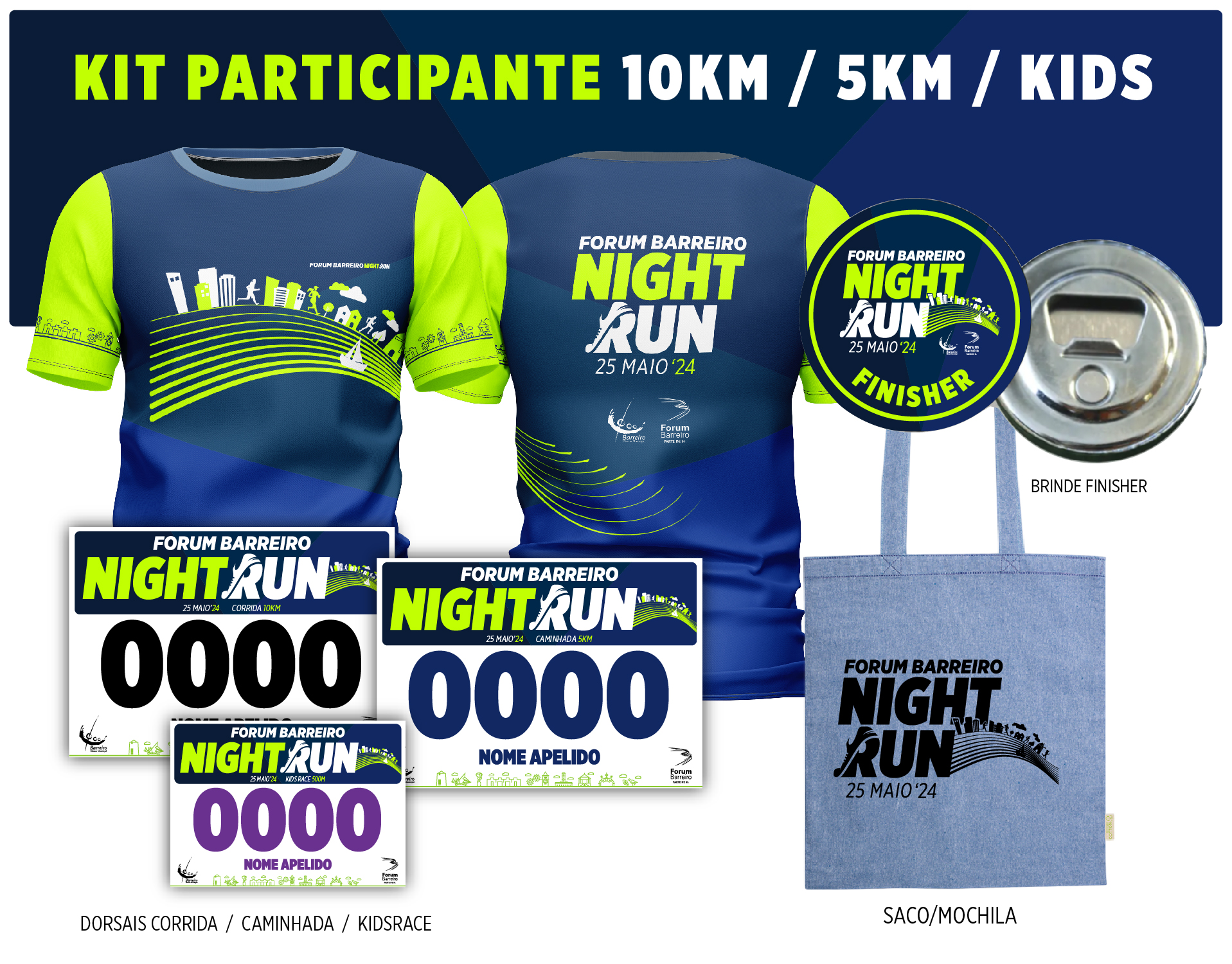Forum Barreiro Night Run 2024 | Kit Participante