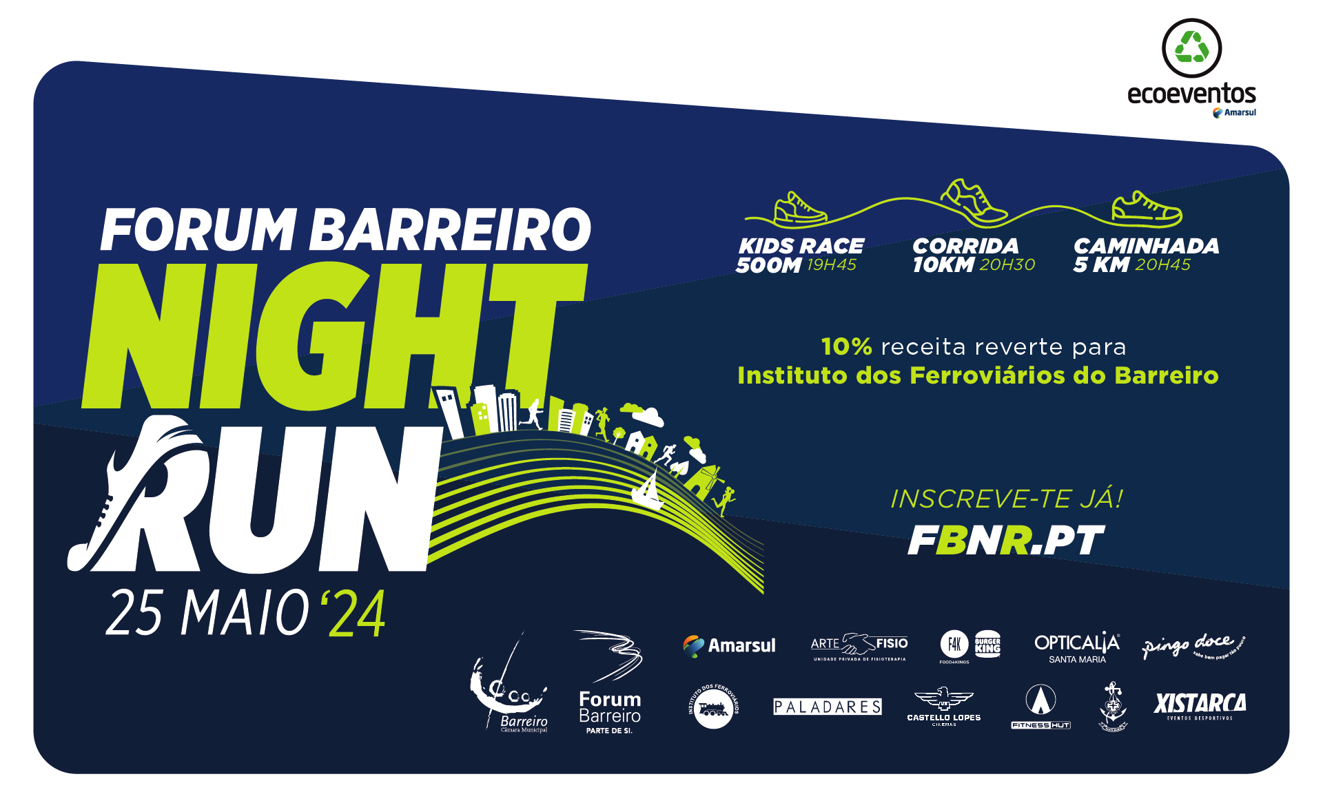 Forum Barreiro Night Run 2024 | 25 maio | 19h00 | Partida: Forum Barreiro (Cartaz)
