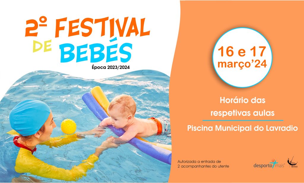 2º Festival de Bebés Época 2023/24 | Circuito de Natação do Barreiro | Piscina Municipal do Lavradio