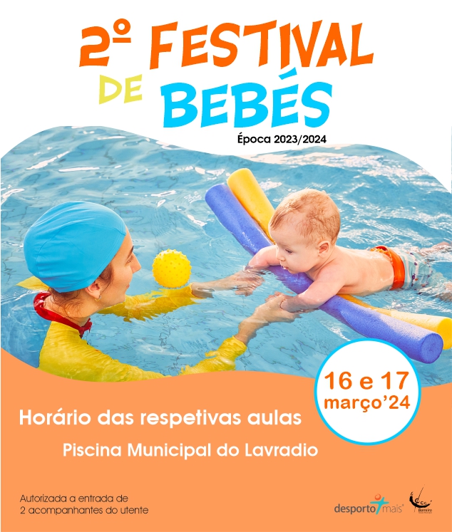 2º Festival de Bebés Época 2023/24 | Circuito de Natação do Barreiro | Piscina Municipal do Lavradio
