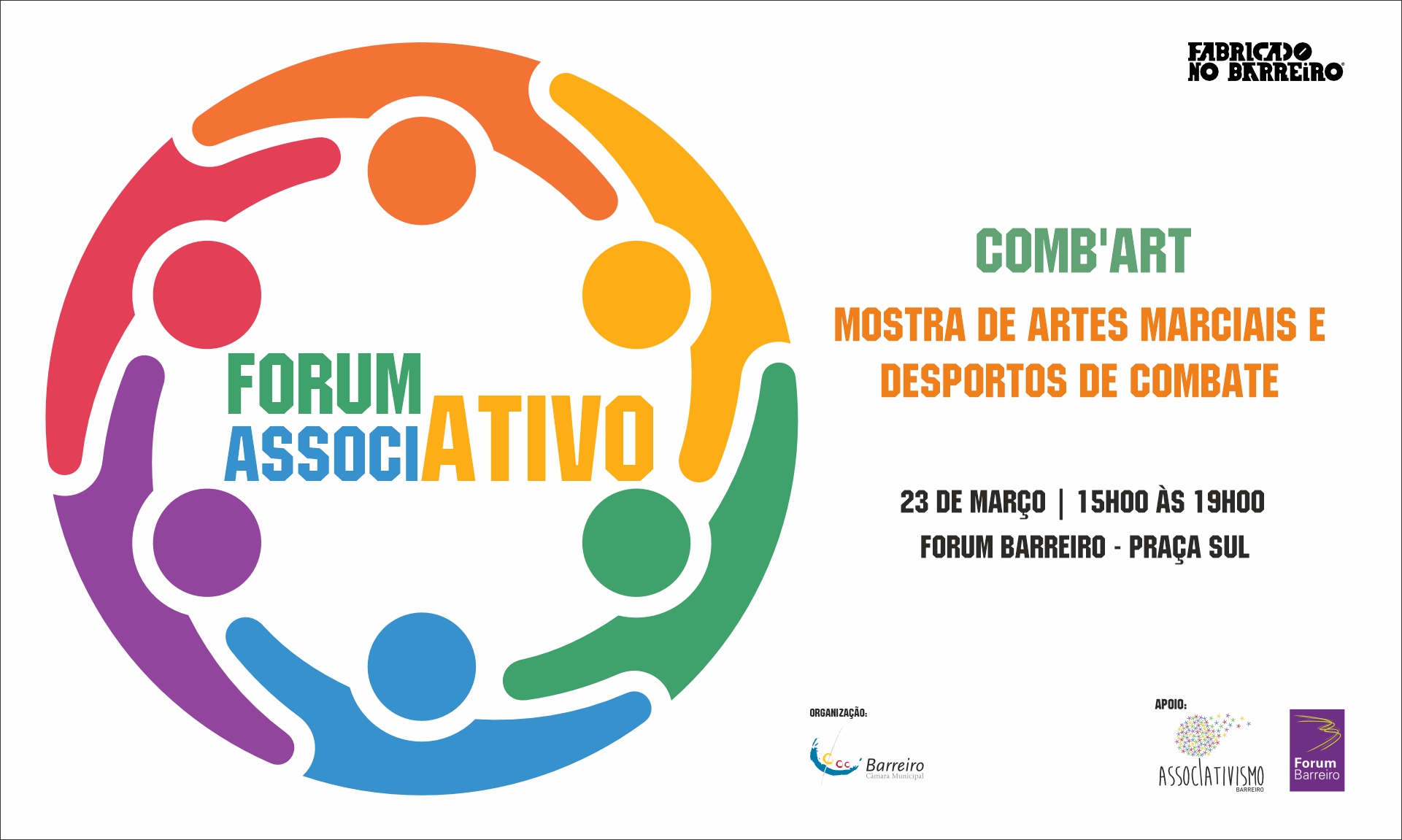 Comb’Art | Forum AssociAtivo | 23 março | 15h às 19h | Forum Barreiro – Praça Sul