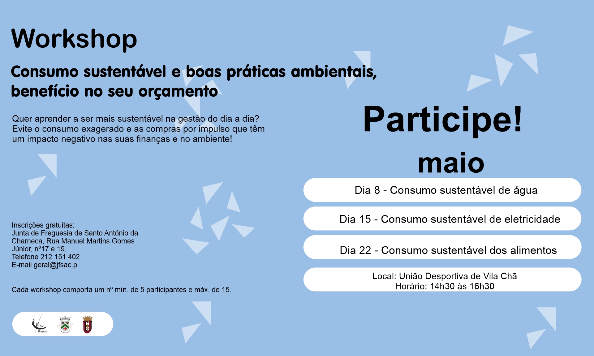Workshops do projeto “Consumo Sustentável” de maio de 2024
