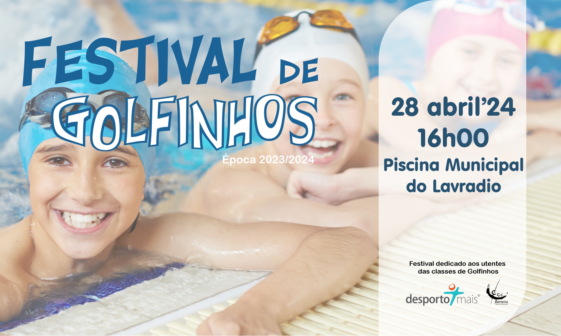 Festival de Golfinhos | Circuito de Natação do Barreiro 2023/2024 | 28 abril | Piscina do Lavradio