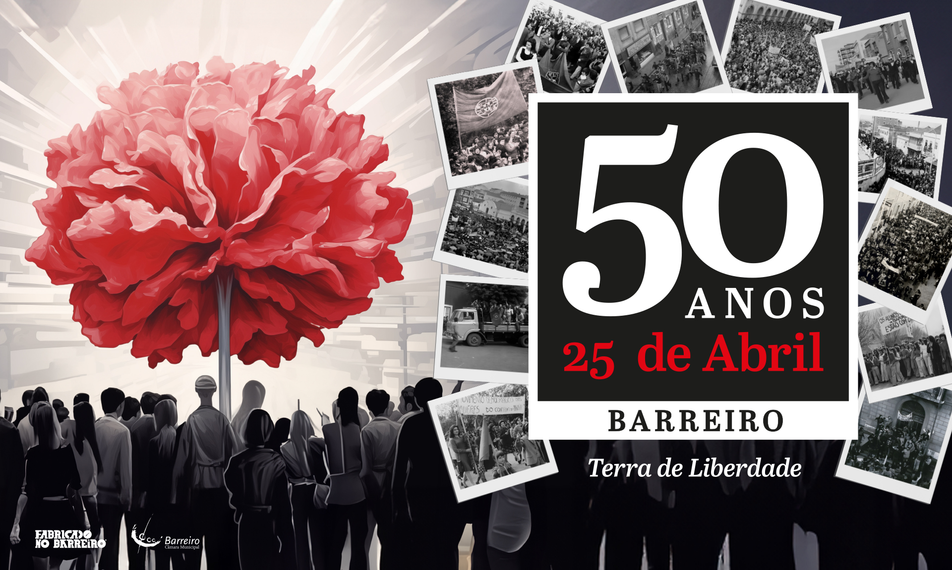 Comemorações dos 50 anos do 25 de Abril no Barreiro | 2024 (Cartaz)