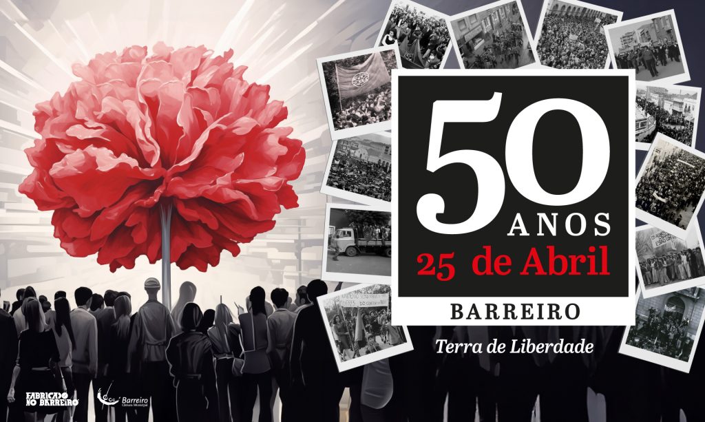 Cartaz dos 50 anos do 25 de Abril do Barreiro