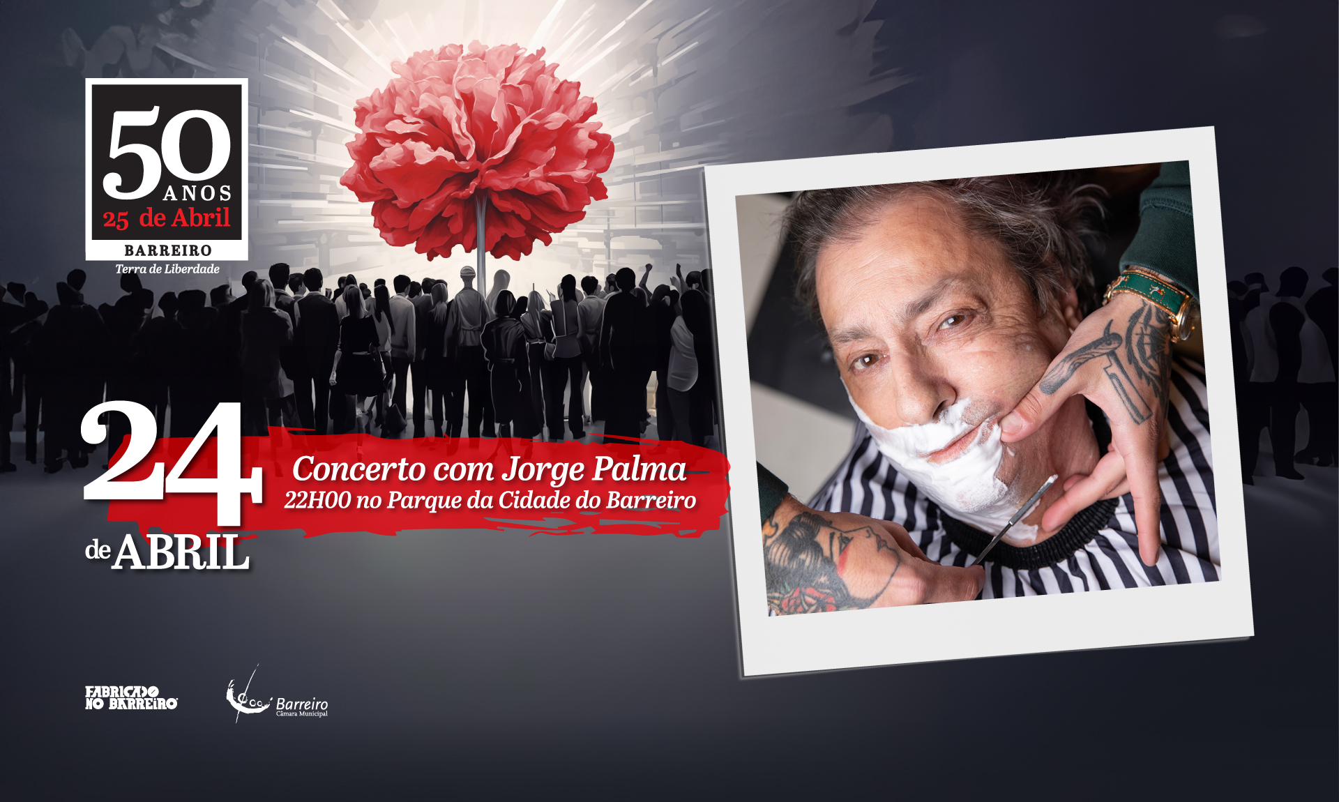 Jorge Palma | Concerto | 24 abril | 22h00 | Parque da Cidade do Barreiro (Cartaz)