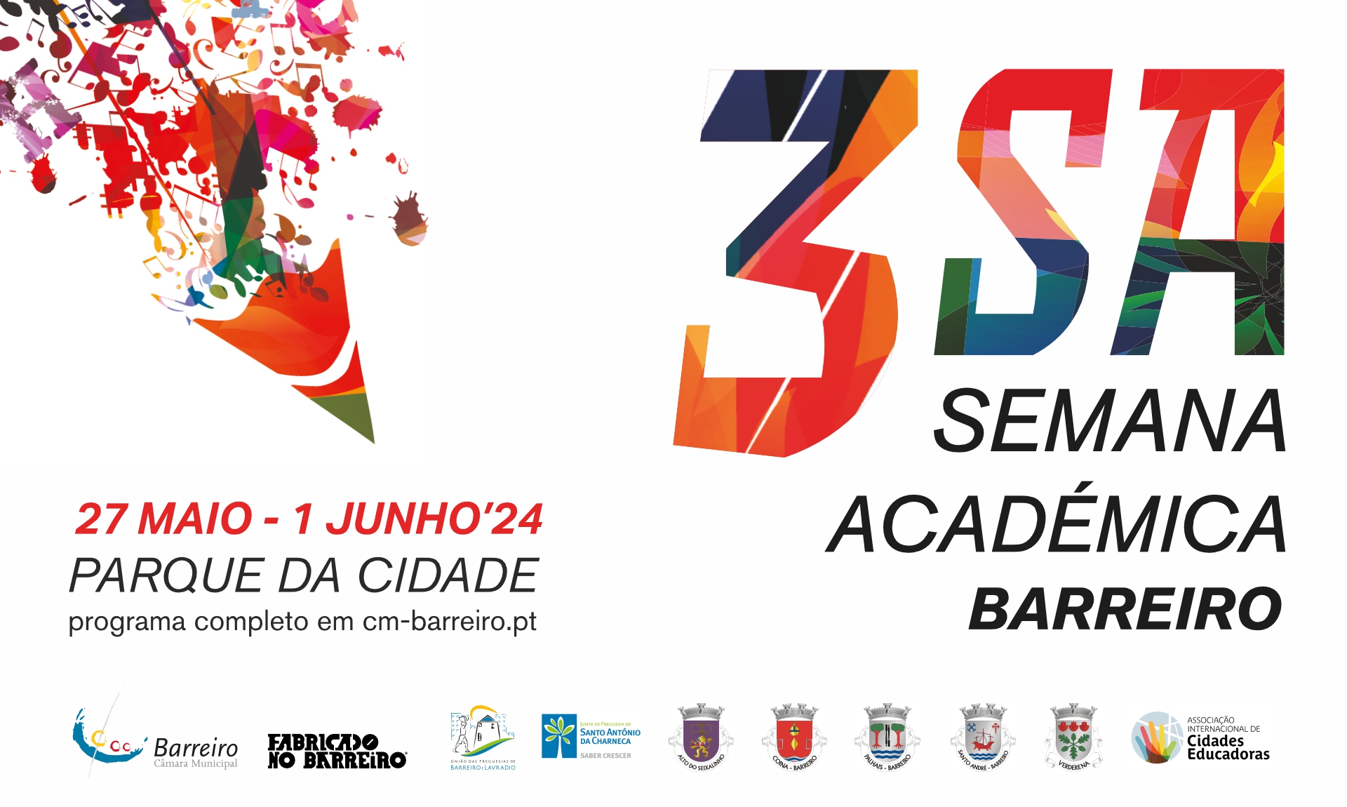 Semana Académica do Barreiro 2024 | 27 maio a 01 junho | Parque da Cidade e AMAC