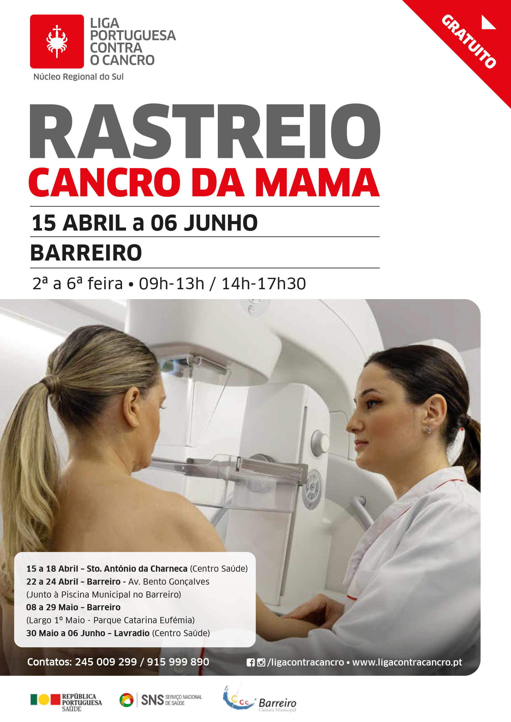 Rastreio do Cancro da Mama no Concelho do Barreiro 2024