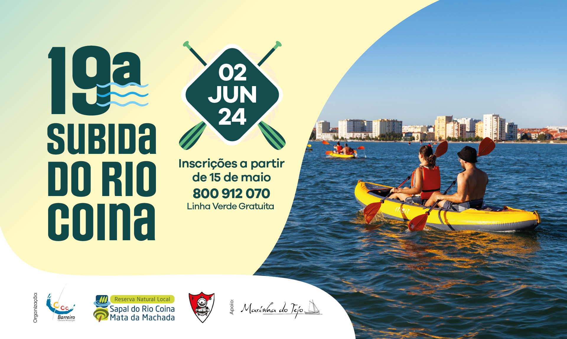 19ª Subida do Rio Coina – Passeio anual pelo valor natural do Rio Coina | 02 junho | 10h00 às...