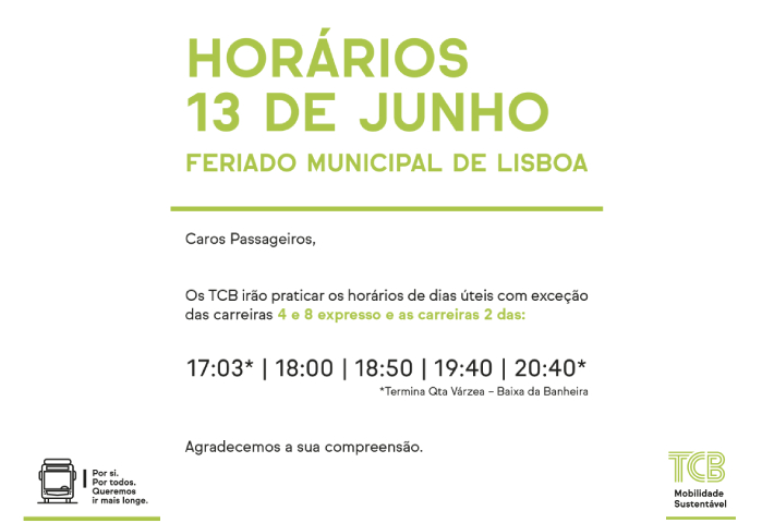 horário feriado Lisboa