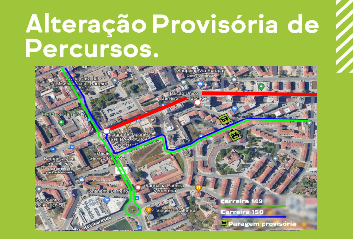tcb alteração de percursos
