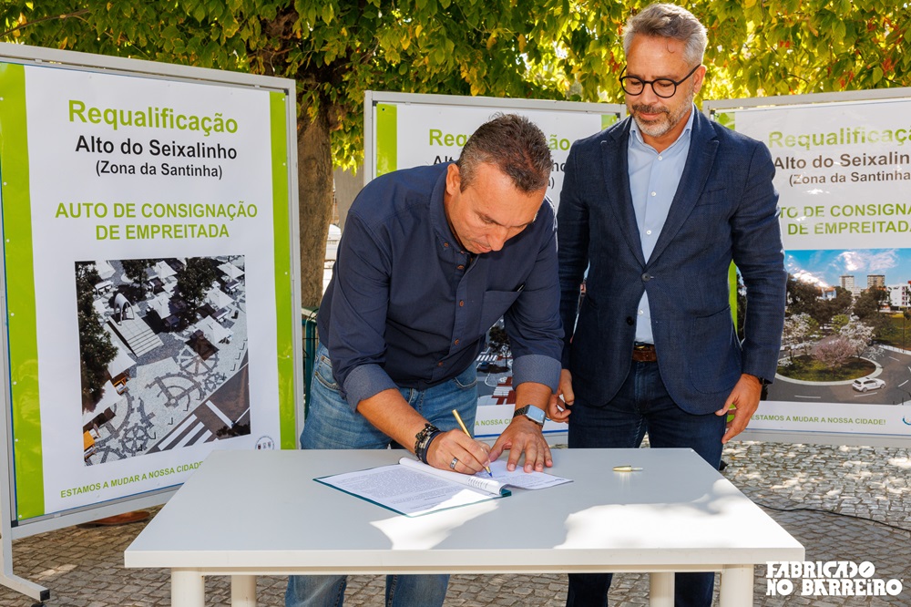 Assinatura Auto de Consignação obra no Alto do Seixalinho