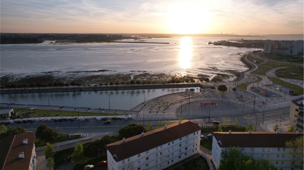 Fotografia de drone do Polis, Barreiro