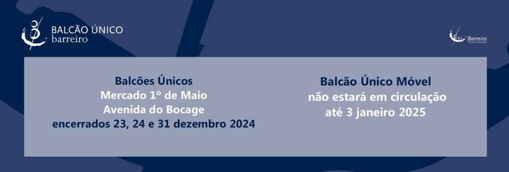 Balcões Únicos encerrados DEZ2024/JAN2025