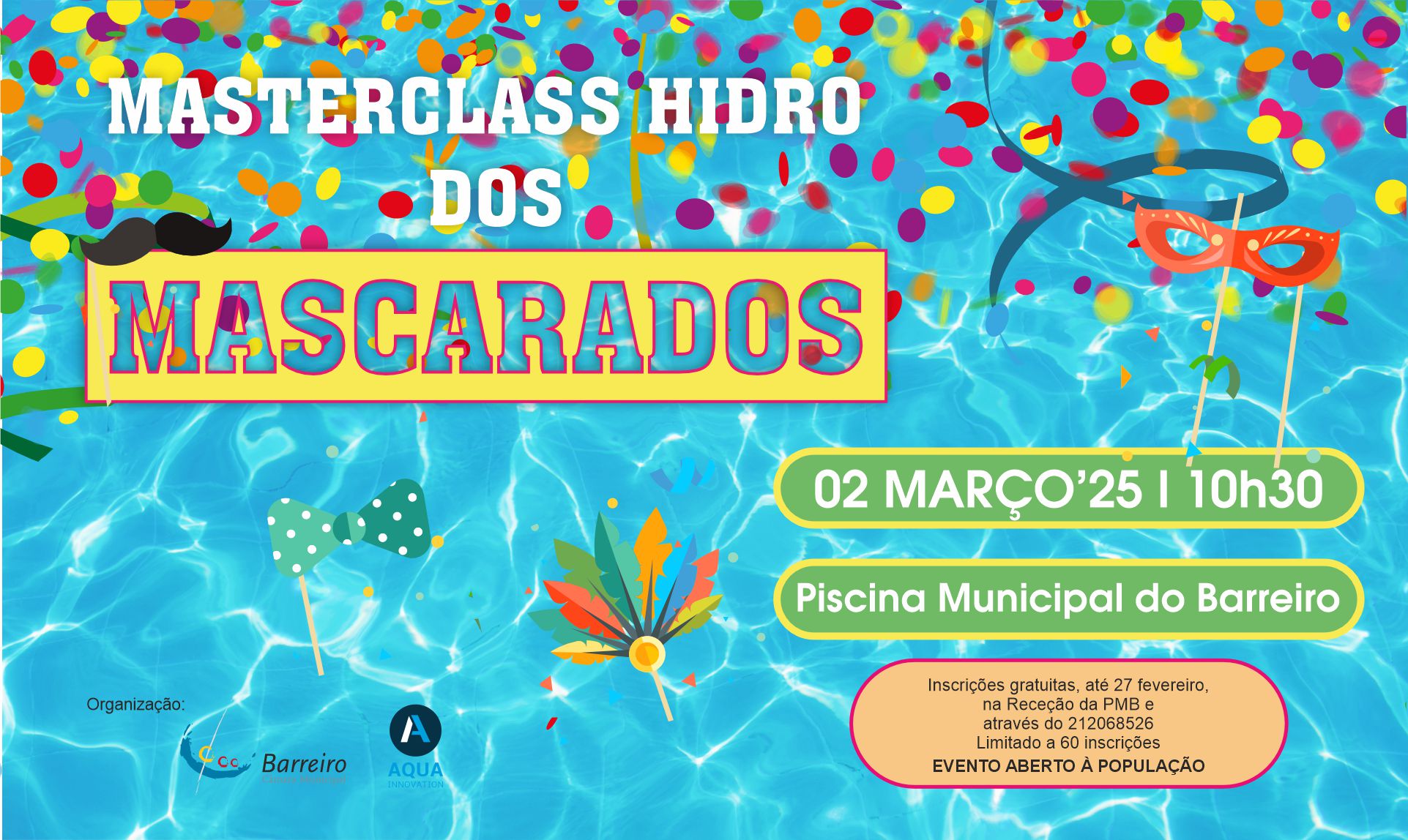 MasterClass Hidro dos Mascarados | Circuito de Natação | 02MAR2025 | Piscina Municipal do Barreiro