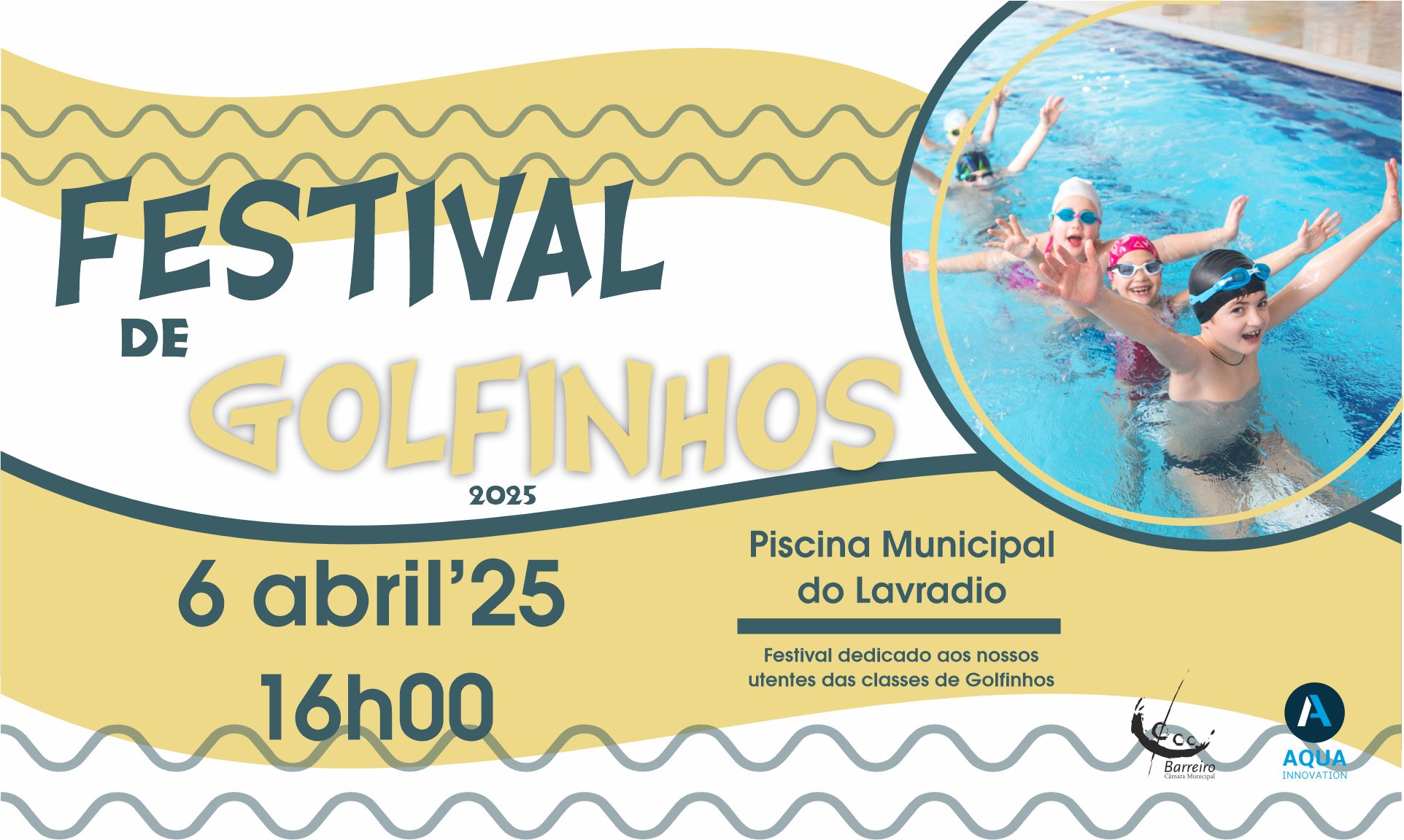 Festival de Golfinhos 2025 | 6 abril | 16h00 | Piscina Municipal do Lavradio