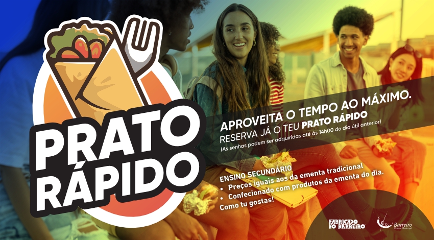 “Prato rápido” disponível nas escolas secundárias | Desde o início do ano letivo 2024/2025