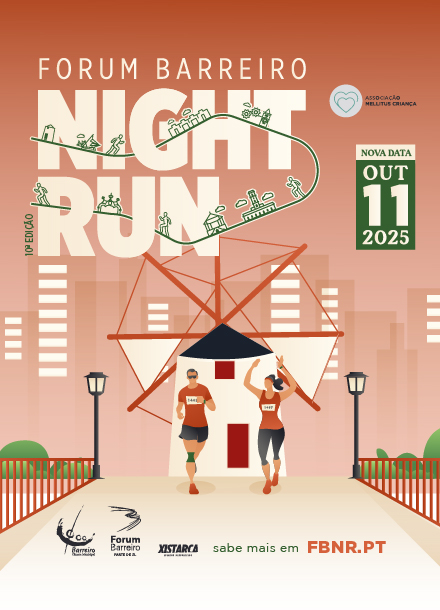 Cartaz da Forum Barreiro Night Run 2025 a 11 de outubro