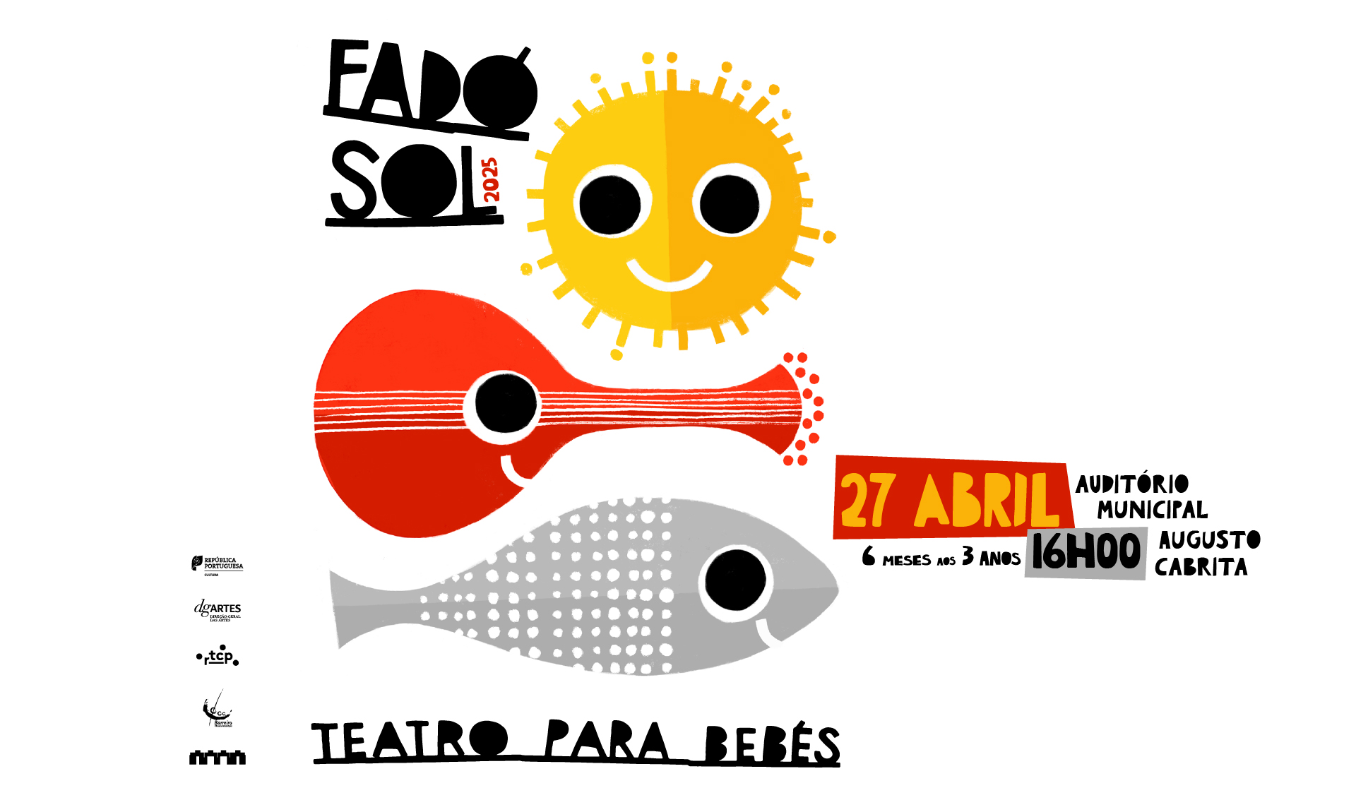 Cartaz de divulgação de FADÓSOL, um teatro para bebés
