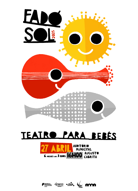 Cartaz de divulgação de FADÓSOL, um teatro para bebés