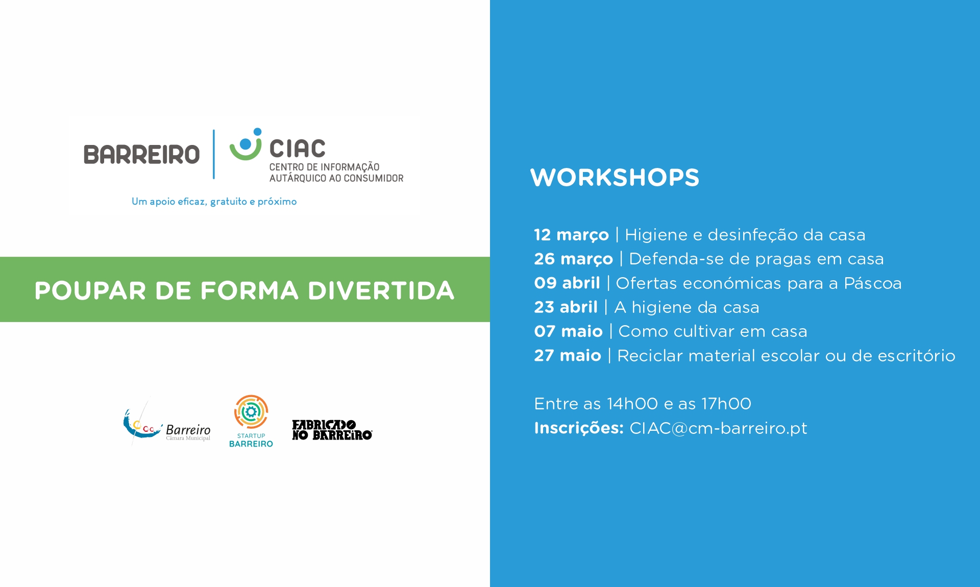 CIAC promove diversos workshops