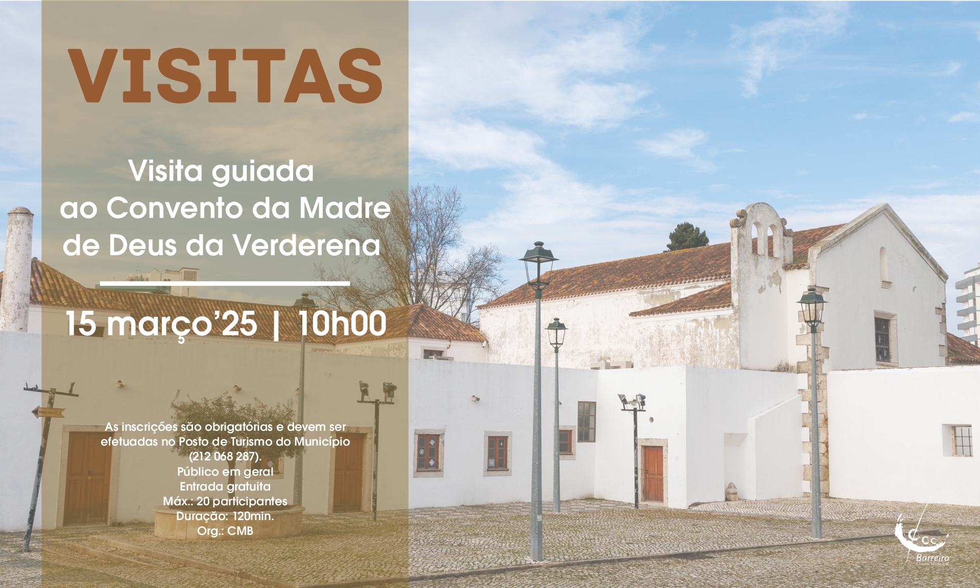 Cartaz da Visita ao Convento da Madre de Deus da Verderena | 15 de março 2025