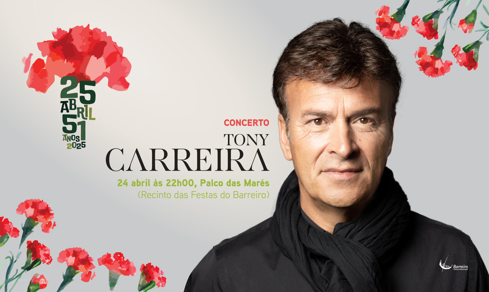 Concerto de Tony Carreira, dia 24 de Abril, no Barreiro