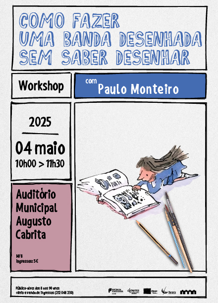 Imagem do Workshop de banda desenhada com Paulo Monteiro | 4 maio 2025 | Auditório Augusto Cabrita