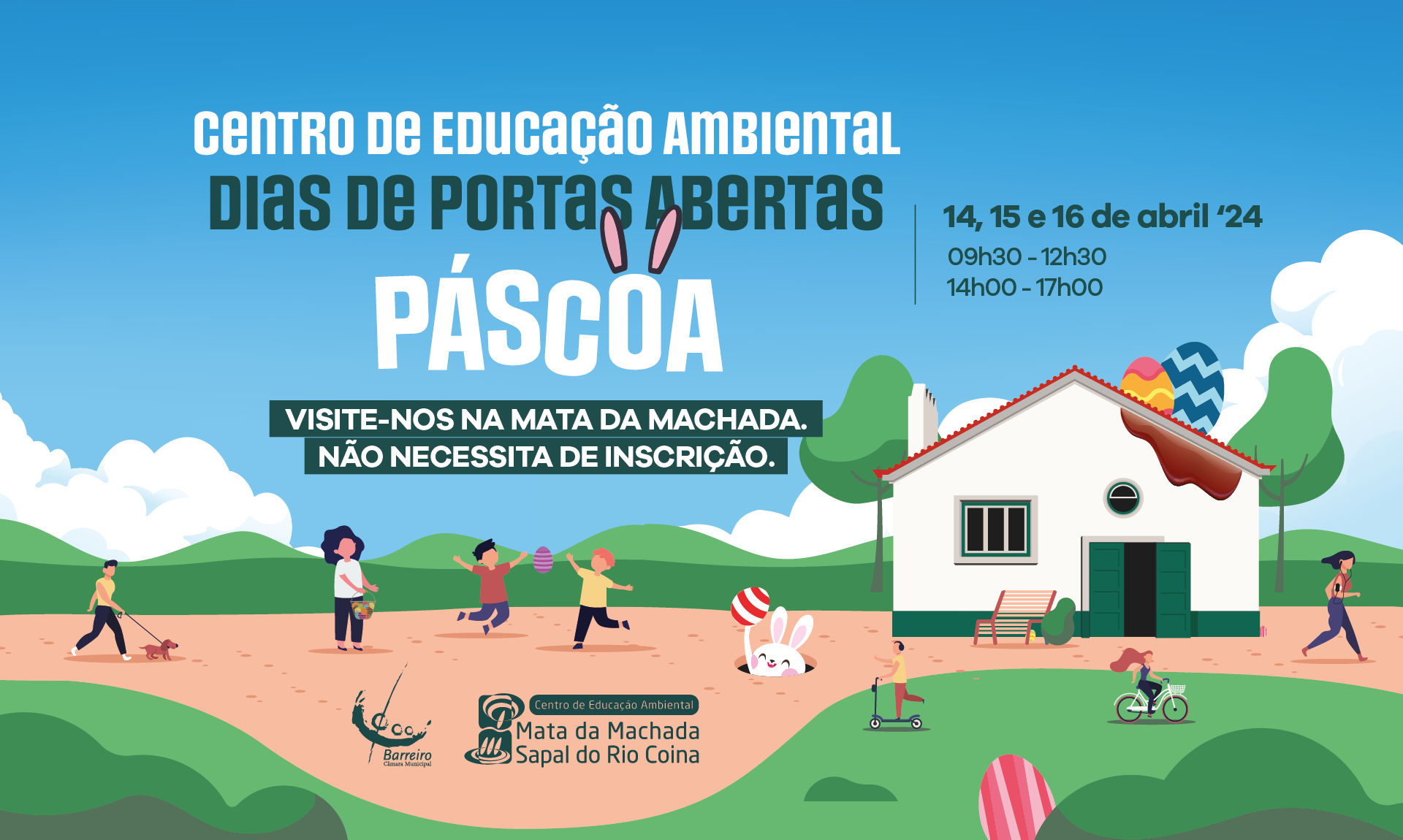 Dias de Portas Abertas | 14, 15 e 16 abril 2025 | Centro de Educação Ambiental