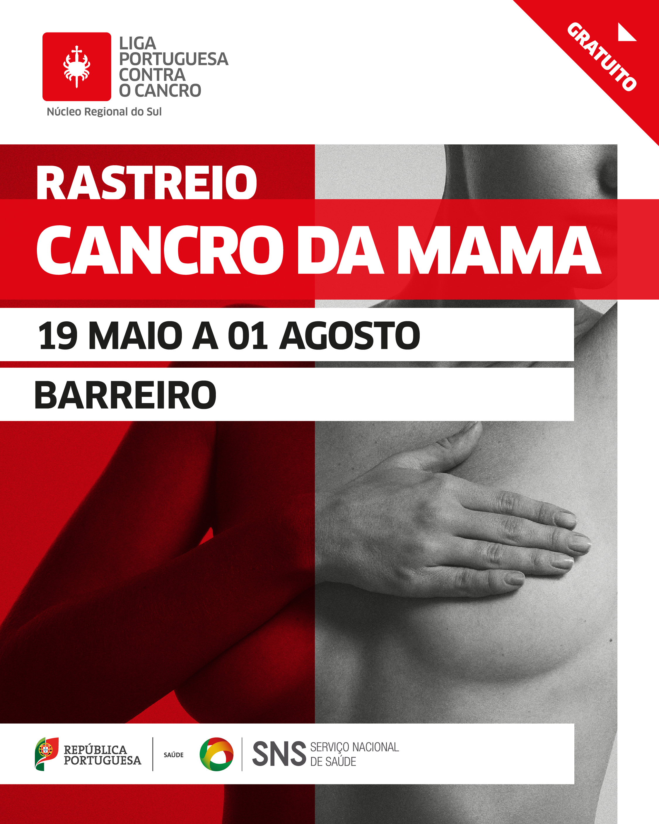 Imagem do Rastreio gratuito do Cancro da Mama no Barreiro entre 19 de maio e 1 de agosto de 2025