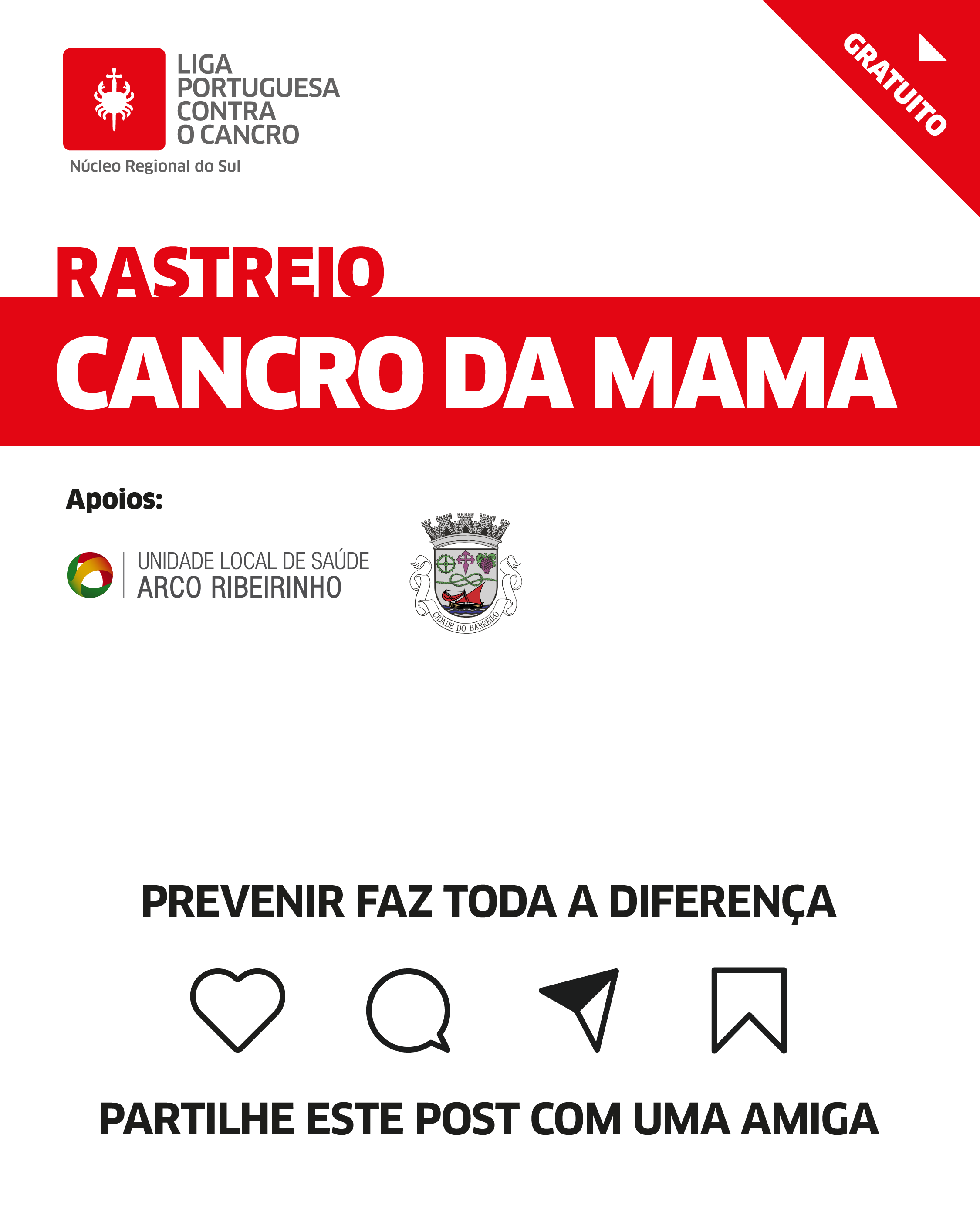 Imagem do Rastreio gratuito do Cancro da Mama no Barreiro entre 19 de maio e 1 de agosto de 2025