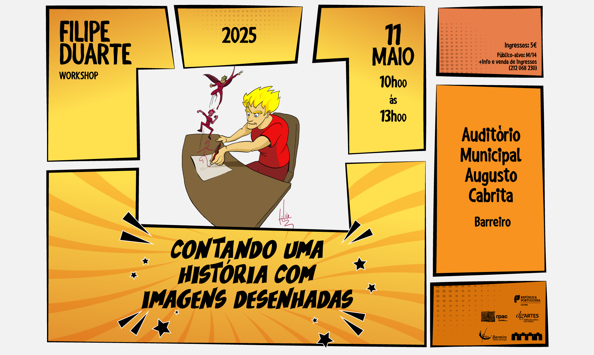 Imagem Workshop Contando uma história com imagens desenhadas | 11 maio | Auditório Augusto Cabrita