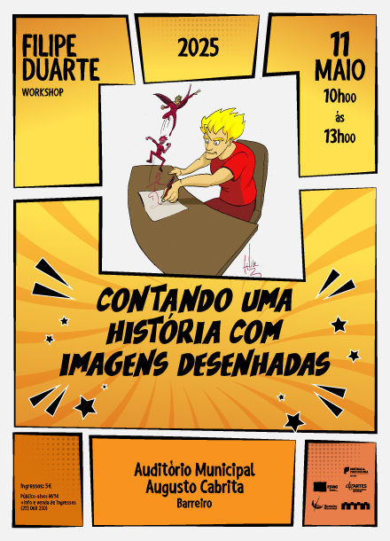 Imagem Workshop Contando uma história com imagens desenhadas | 11 maio | Auditório Augusto Cabrita