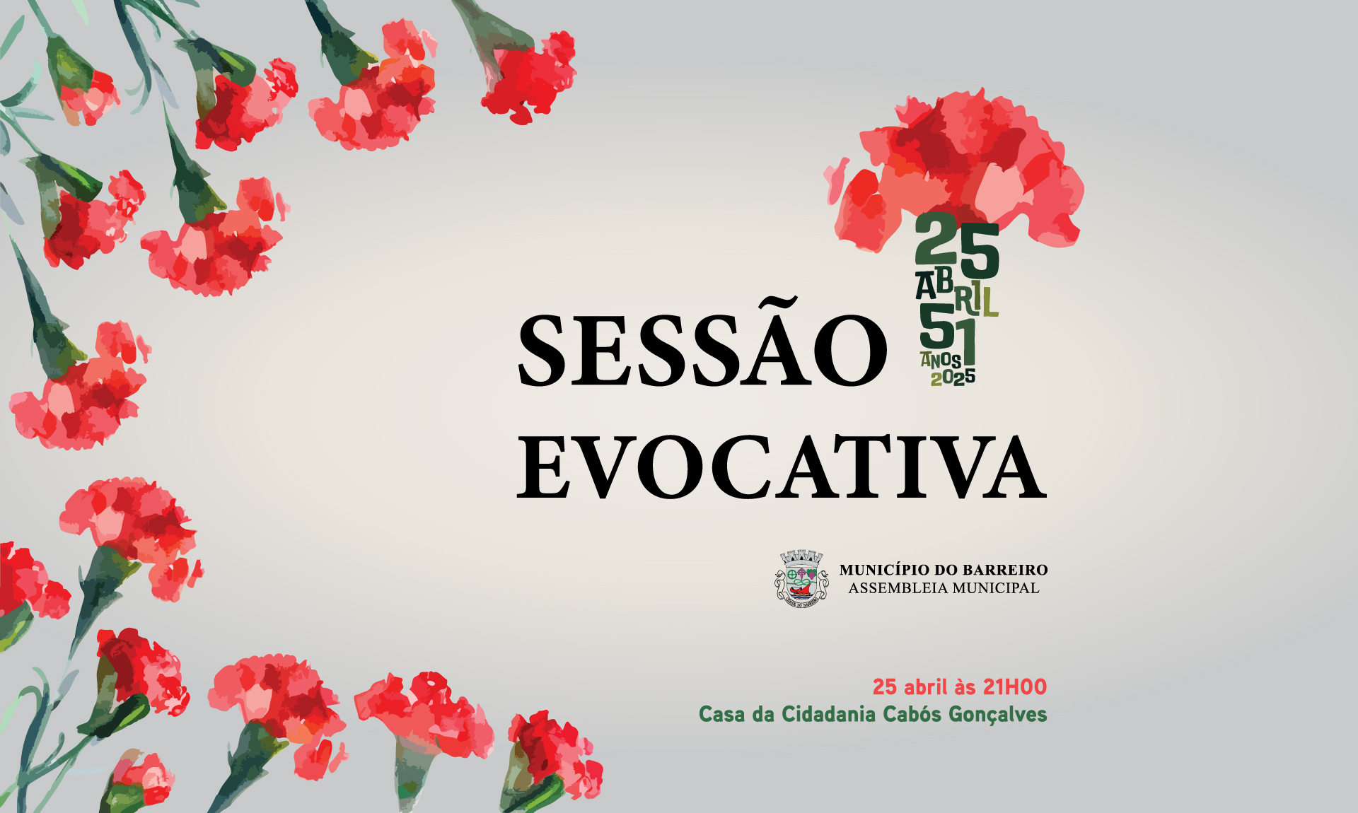 Imagem geral da Sessão Evocativa da Assembleia Municipal | 25 de Abril de 2025