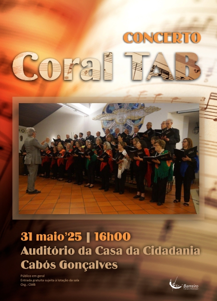 Cartaz do concerto do Coral TAB