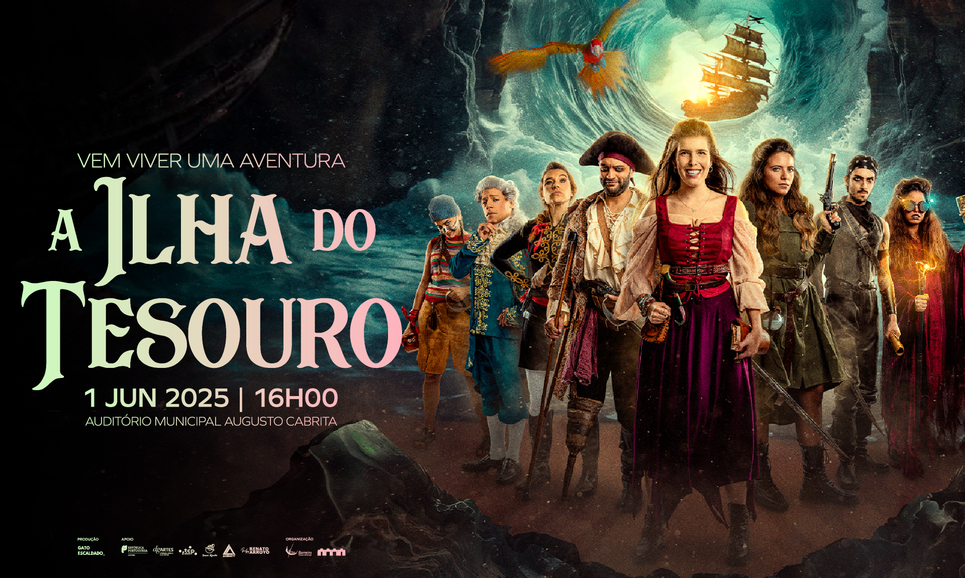 Cartaz da peça A Ilha do Tesouro