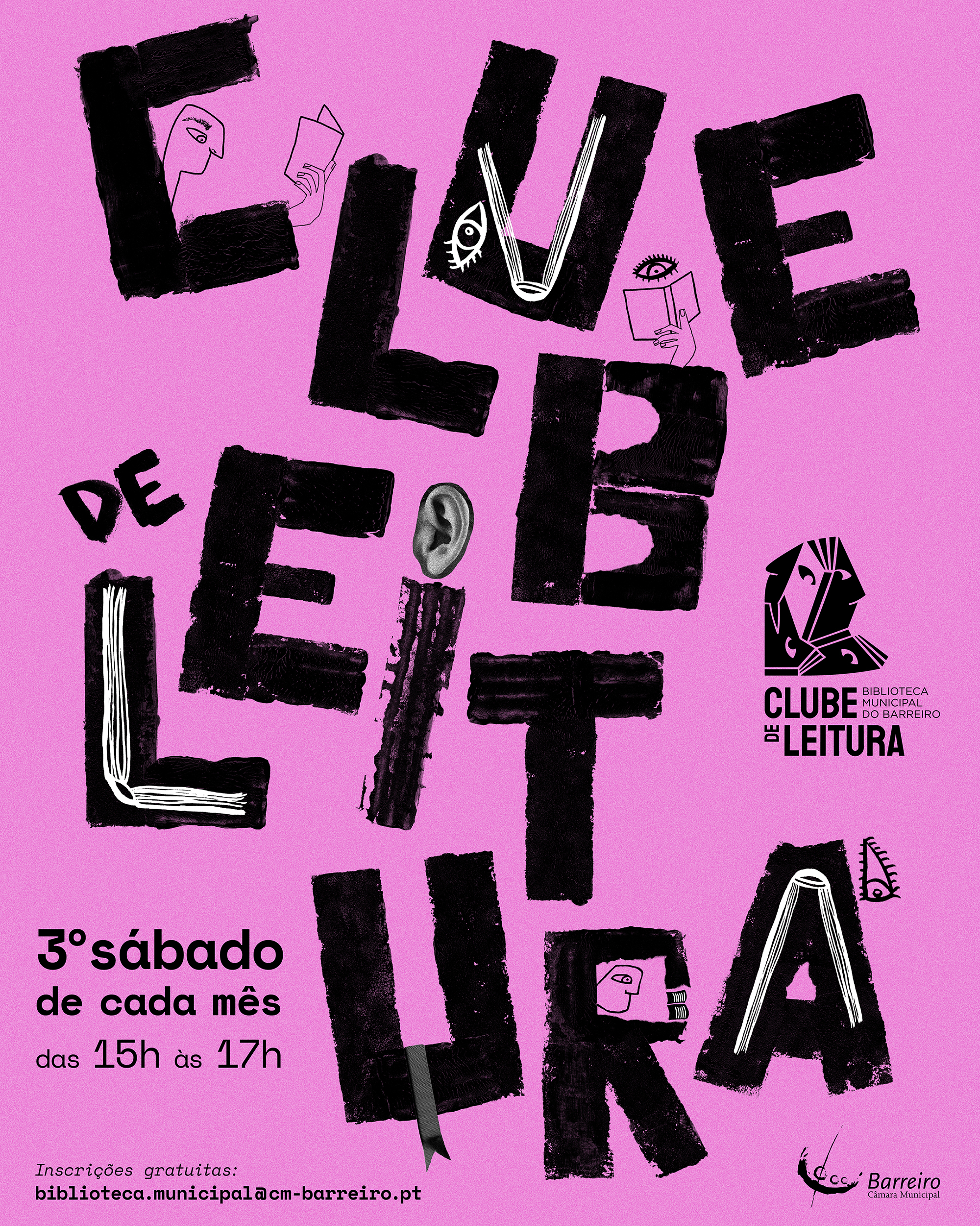 Cartaz do Clube de Leitura de junho
