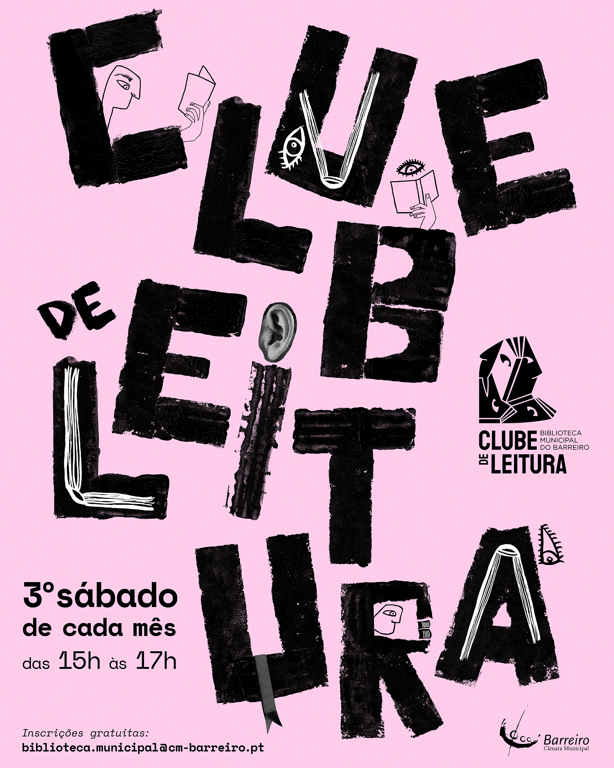 Cartaz do Clube de Leitura de maio