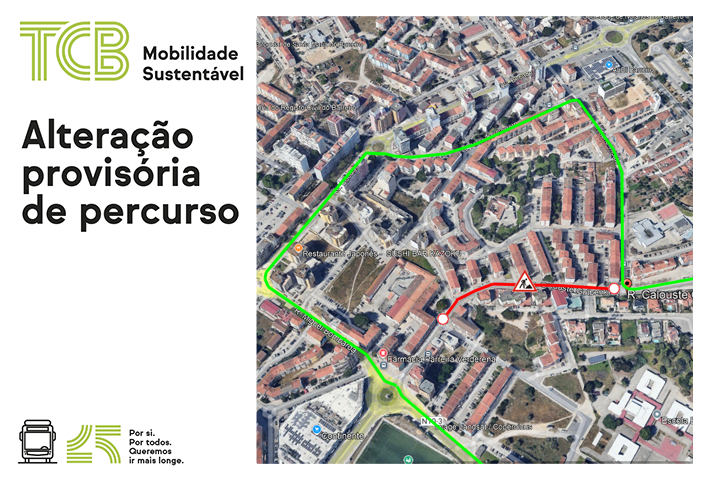 TCB alteração de percurso